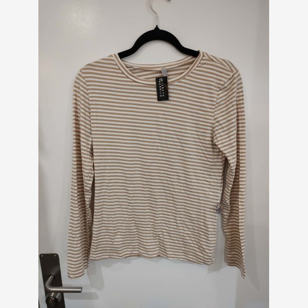 T-Shirt Strib Beige Onesize 95%viscose, 5%elestan