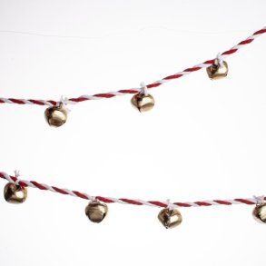 Guirlande m/Klokker/Bjlder Guld L: 180 cm. 