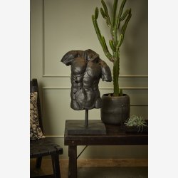 Speedtsberg - Figur Mandlig Torso m/fod Sort Poly B: 40 D: 23 H: 65 cm.