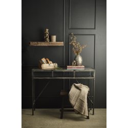 Bord i glas og metal 111x37x81cm