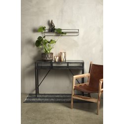 Bord i glas og metal 111x37x81cm