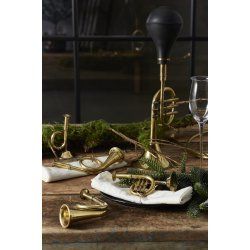 Speedtsberg - Taxi horn i messing look L 40cm.