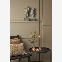 Speedtsberg fyrfadsstage m/bobler &amp; rosa marmor effekt