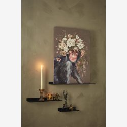 Speedtsberg - Lei maleri/billede Abe m/blomster 50 x 70 cm.