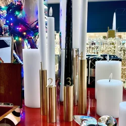 Adventstal til lys, messing