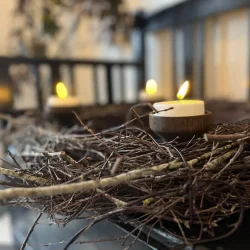 SNOREN - Lysholder i rget eg til adventsring.