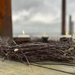 SNOREN - Lysholder i rget eg til adventsring.