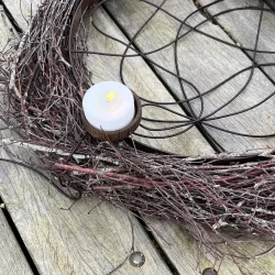 SNOREN - Lysholder i rget eg til adventsring.