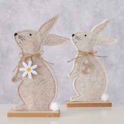Kanin figur Hvid/Brun MDF, krydsfiner, polyester D:13 B:5,5 H:22cm