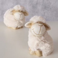 F�r figur i keramik Hvid B:7 H:10 cm leveres assorteret 