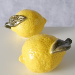 My Cozy House - Citron af keramik til dekoration Gul (leveres assorteret) 9x6x6 cm