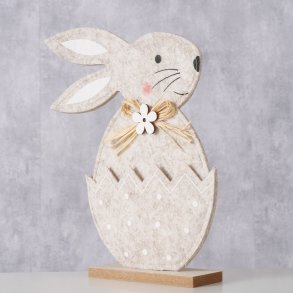 Kanin figur MDF, krydsfiner, polyester Beige 24x4,5cm