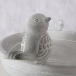 Rundt fuglebad gr� Jern, Beton L:30 B:24 H:11 cm