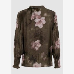I Say - Ane Printet Bluse - Khaki Flowerdream