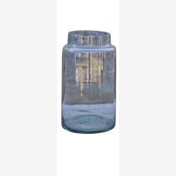 Adele Vase genbrugsglas m/r kant rustikt look : 19 H: 34 cm. 