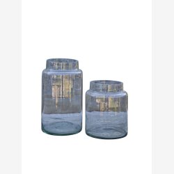 Adele Vase genbrugsglas m/r kant rustikt look : 19 H: 34 cm. 