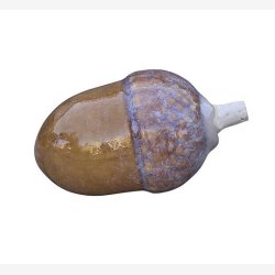 Agern hndlavet ler/glasur ca. : 6 H: 11,5cm. flere farver