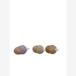 Agern hndlavet ler/glasur ca. : 6 H: 11,5cm. flere farver