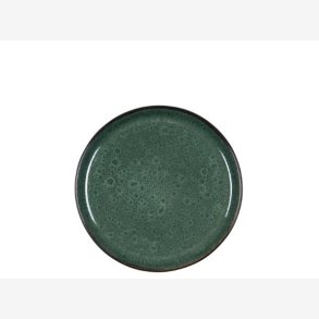 BITZ - Tallerken Gastro Sort/Grn 21xH2cm Stentj.