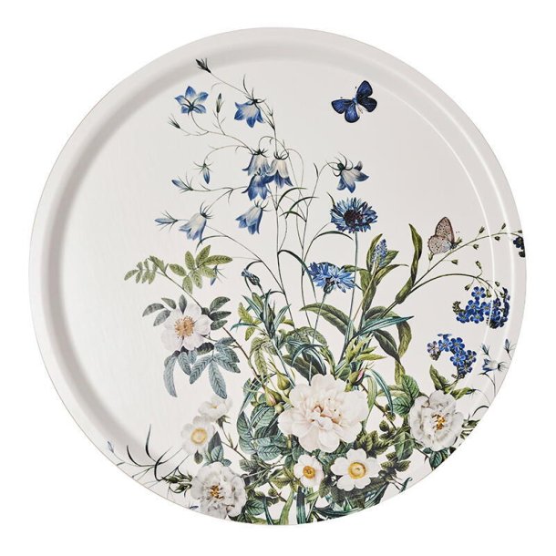 Jim Lyngvild - Blue Flower Garden rund bakke : 38cm. 