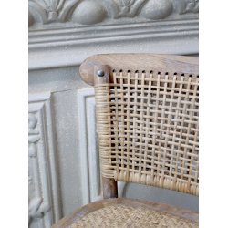 Chic Antique - Fransk Barstol m/fletsde og rygln Naturlig H103xL43,5xB51,5cm.