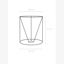 Lampesk�rm Cylinder Celyn H�r Natur 20 cm. 