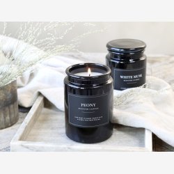 Chic Antique - Lucon Duftlys i apotekerglas 95t. H: 14,5 : 9,5cm. Peony/Pon