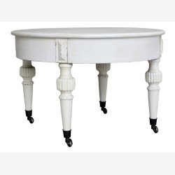 Chic Antique - Marie Antoinette Sofabord m/hjul Patineret creme 70xH46cm.