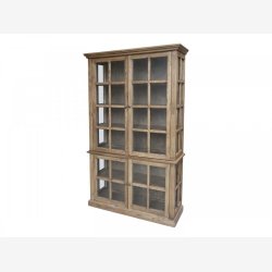 Chic Antique - Vitrineskab m/4 lger Genbrugstr H196xB120xL40cm.
