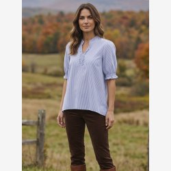 Ofelia - Damie bluse m/striber bl�