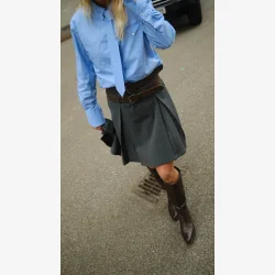 Humble - Risa Skjorte Bl� Kombi med slips