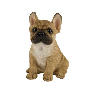 La Vida - Dekorations fransk Bulldog hunde figur H16cm, Brun
