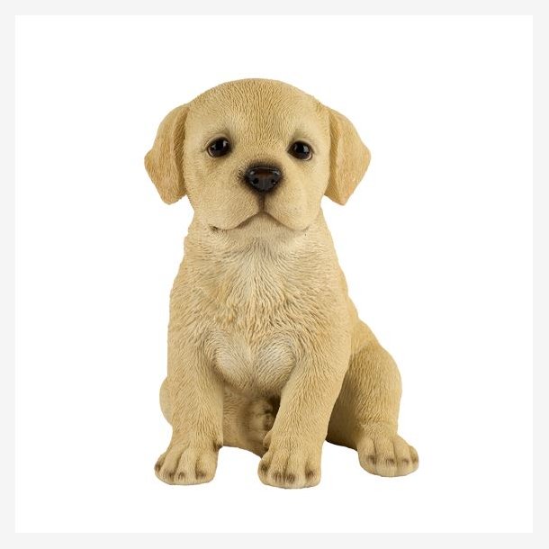 La Vida - Dekorations Labrador hunde figur H16cm, Beige