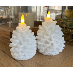 Led-Koglelys :8 H: 10,5cm. Inkl. batteri