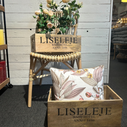 Trkasse m/tekst "Liseleje Badehotel" Mangotr 