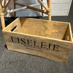 Trkasse m/tekst "Liseleje Badehotel" Mangotr 