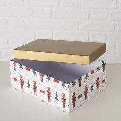 sker m/Nddeknkker motiv Guld/Hvid Papir/Pap - Flere Strrelser