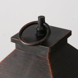 LED Batteri Lanterne m/Timer H: 30 B: 14 D: 14 cm. Sort