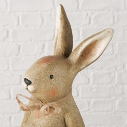 Kaninfigur i keramik mat brun L:22 B:22 H:39 cm