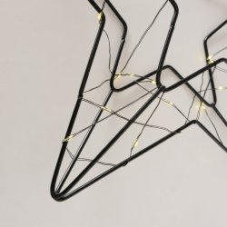 LED Batteri Stjerne B: 29,5 D: 6 cm Sort Metal 