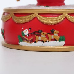 Jule Spilledse Polyresin LED H: 17 D: 10 cm Beige, Grn, Rd, Hvid Leveres Assorteret