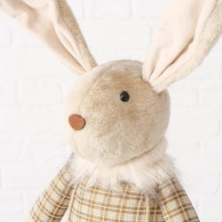 Kanin figur pige brun Jern, beton, polyester D:30 B:25 H:110 cm