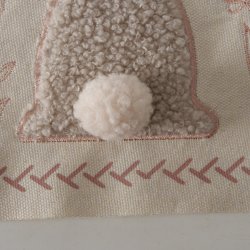 Bordl�ber med kanin Beige/Lysebrun Broderet, trykt, Bomuld, polyester 120x30 cm