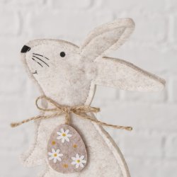 Kanin figur Hvid/Brun MDF, krydsfiner, polyester D:13 B:5,5 H:22cm