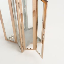 Lanterne Stjerne Rosegold H: 41,5 : 22 cm. 