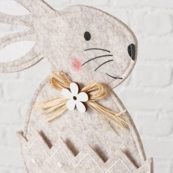 Kanin figur MDF, krydsfiner, polyester Beige 24x4,5cm