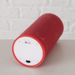 LED Batteri "Stearinlys" Rd H: 15 : 7,5 cm. 