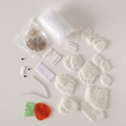 DIY Hobbys�t Kanin Hvid Sand, bomuld, polyester Stof, Snor11x5x15 cm