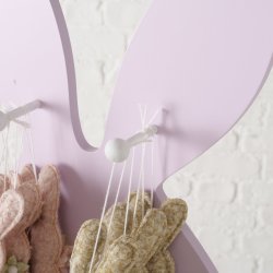 H�ngende kanin figur Leveres assorteret polyester B:3 H:11cm bl�, gr�n, rosa, lilla, Cremehvid, gul