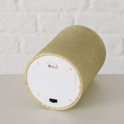 LED Batteri "Stearinlys" Guld H: 10 : 7,5 cm. 